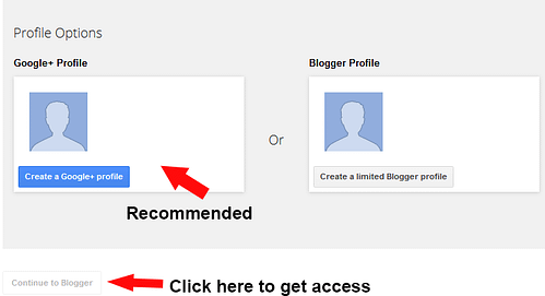 Creating Blogger account Creating Blogger account