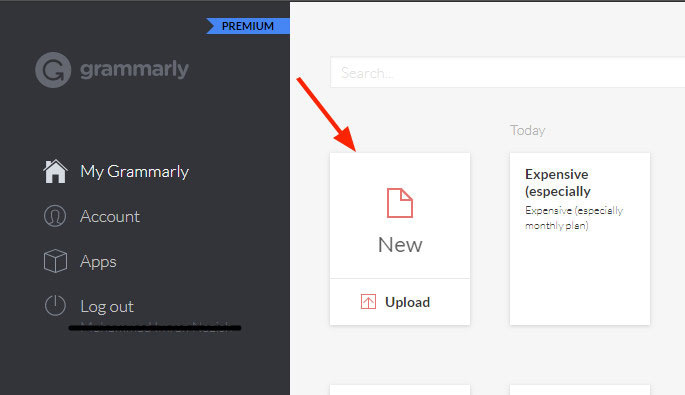 Grammarly-free-vs-premium-online-editor Grammarly dashboard image